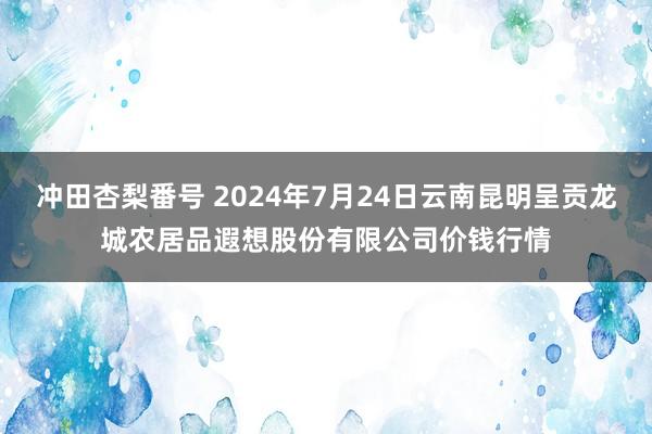 冲田杏梨番号 2024年7月24日云南昆明呈贡龙城农居品遐想股份有限公司价钱行情