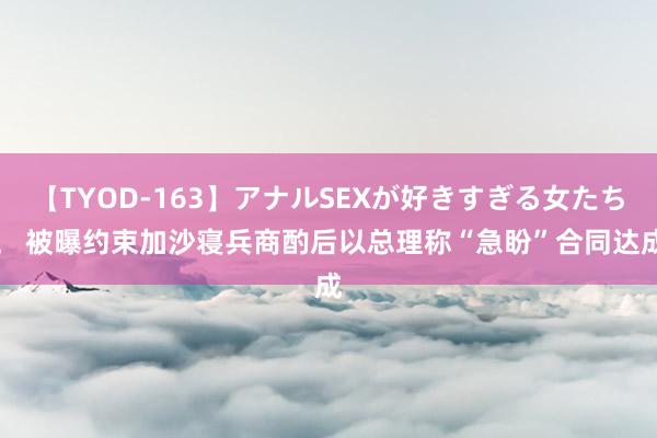 【TYOD-163】アナルSEXが好きすぎる女たち。 被曝约束加沙寝兵商酌后　以总理称“急盼”合同达成