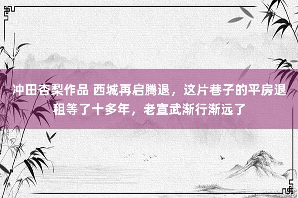 冲田杏梨作品 西城再启腾退，这片巷子的平房退租等了十多年，老宣武渐行渐远了