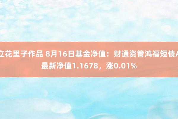 立花里子作品 8月16日基金净值：财通资管鸿福短债A最新净值1.1678，涨0.01%