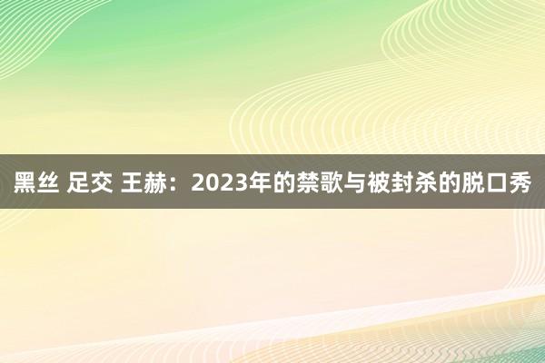 黑丝 足交 王赫：2023年的禁歌与被封杀的脱口秀