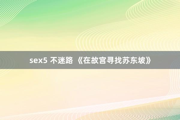 sex5 不迷路 《在故宫寻找苏东坡》