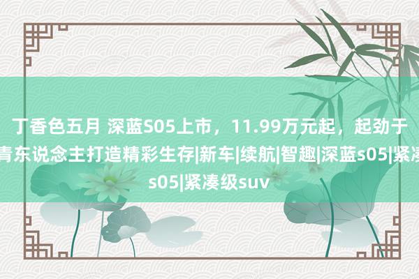 丁香色五月 深蓝S05上市，11.99万元起，起劲于于为年青东说念主打造精彩生存|新车|续航|智趣|深蓝s05|紧凑级suv